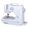 Mini Sewing Machine 12 Kinds Portable Household Sewing Machine of Stitch Sewing, Double Thread, Electric Handheld Sewing Machine Kit Tools for Home/Travel DIY Clothing (Color : Pink) view 1