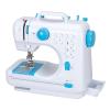 Electric Sewing Machine Multifunction Portable Hand Held Sewing Machine with 12 Built-in Stitches, Adjustable 2 Speed with Beginners Kids Sewing Machine for DIY and Curtains Home Travel (Color : Blue view 3