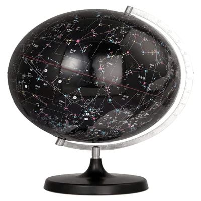 NTIYOU Geographic Globes World Globe Large Clear Constellation Globe Black with Glowing Globe Desk Lamp for Home Office Display Globe for Decor Studio (Color : A)