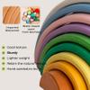 AVDAR 12Pcs Wooden Rainbow Stacker Toy, Extra Large Wooden Rainbow Stacking Toy, Montessori Nesting Puzzle for Kids view 4