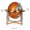NTIYOU Geographic Globes Newest World Globe 720 Rotating Educational Globe with Four Gold Stands and Compass 33cm/12.9in Diameter Globe Globe for Decor Studio view 2