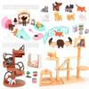 BananMelonBM 67 PCS Cat and Dog Pet Figurine Playset, Pretend Play Toy for Kids Creative DIY Realistic Detailed, Educational Gift for Kids, Toddlers, Boys and Girls view 1