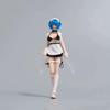 1/12 Scale Female Clothes,Female Short Skirt Apron Headdress Underwear Socks Shoes Maid Clothes for 6inch Action Figure Body (White) view 1