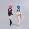 1/12 Scale Female Clothes,Female Short Skirt Apron Headdress Underwear Socks Shoes Maid Clothes for 6inch Action Figure Body (White) view 2