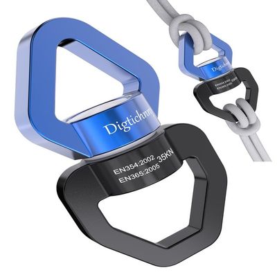 Digtichnny Swing Swivel Heavy Duty,35KN Aluminium Alloy, Swing Spinner for Tree Swing, Aerial Dance, Childrens Swing, Hanging Hammock Outdoor Indoor (Black-Blue)