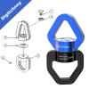 Digtichnny Swing Swivel Heavy Duty,35KN Aluminium Alloy, Swing Spinner for Tree Swing, Aerial Dance, Childrens Swing, Hanging Hammock Outdoor Indoor (Black-Blue) view 2