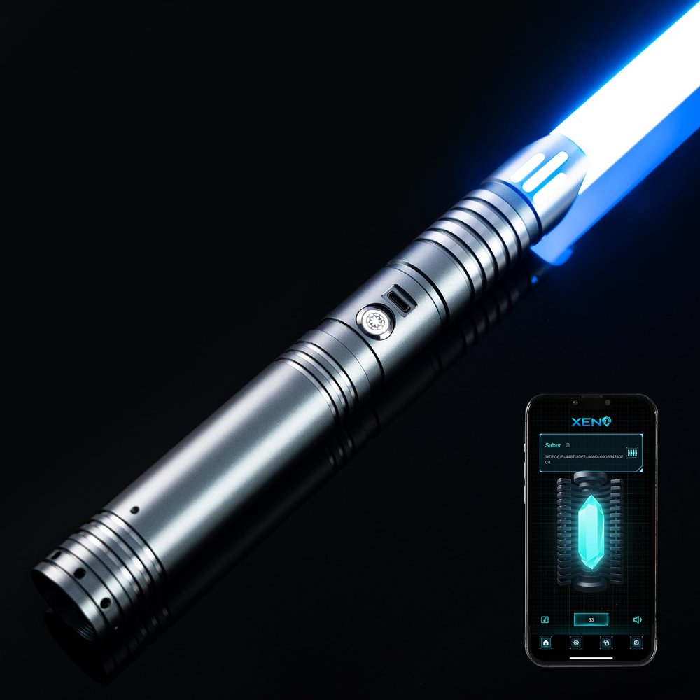 DAMIENSABER RGB V3 Smooth Swing Light Saber 16 Sound Fonts, Motion Control Light Sabers, Infinite Color Changing and 16 RGB Light Saber for Adults Support Heavy Dueling