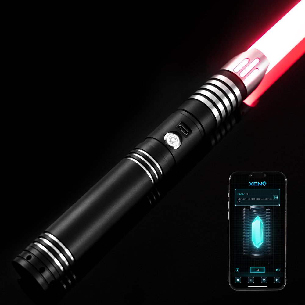 DAMIENSABER RGB V3 Smooth Swing Light Saber 16 Sound Fonts, Motion Control Light Sabers, Infinite Color Changing and 16 RGB Light Saber for Adults Support Heavy Dueling