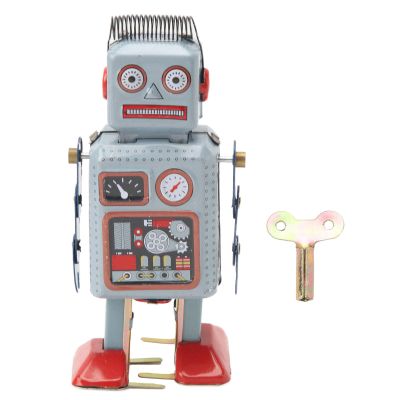 Robot Toy, Vintage Wind Up Robot Toy, Clock Movement Walking Toy, Retro Tinplate Toy for Photo Prop, Decoration, Gift, Surprise, Birthday