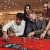 Premium 10 Player Foldable Poker Table with Cup Holders, 84" Portable Texas Holdem Poker Table with Chip Tray, Folding Casino Leisure Card Board Game Table with Padded Rails, Stylish Red Design view 2