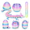 3D Printed Dragon Egg, Cool 3D Printer Articulated Crystal Dragon Toy for Boys Kid Teen, Animals Fidget Toy Dinosaur Eggs for 5-7 4-6 8-12 Year Old Boys Kid Girls (Rainbow) view 2