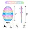 3D Printed Dragon Egg, Cool 3D Printer Articulated Crystal Dragon Toy for Boys Kid Teen, Animals Fidget Toy Dinosaur Eggs for 5-7 4-6 8-12 Year Old Boys Kid Girls (Rainbow) view 3