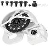 RCHuiWow RC Aluminum Transmission Gearbox Upgrades Part for 1/10 Axia1 SCX10, SCX10 II 90046 90047 Wraith,AX10 RC Crawler car,Alloy Center Transmission Gearbox,Silver view 1