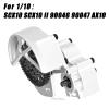 RCHuiWow RC Aluminum Transmission Gearbox Upgrades Part for 1/10 Axia1 SCX10, SCX10 II 90046 90047 Wraith,AX10 RC Crawler car,Alloy Center Transmission Gearbox,Silver view 2