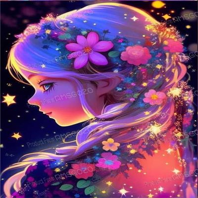 1000 Piece Girl Puzzles for Adults - Fluorescent Flower Girl Wooden Jigsaw Puzzle for Beginners, Unwind from Daily Life, and Toys for Family Bonding Activities