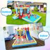 AKEYDIY Bounce House,Inflatable Bounce Castle with Blower for Kids 3-10,Outdoor/Indoor Bouncy House Water Park for Backyard with 2 Splash Slides,Climbing Wall,Ball Pit,Jumping Area (146" x 132" x 81") view 4