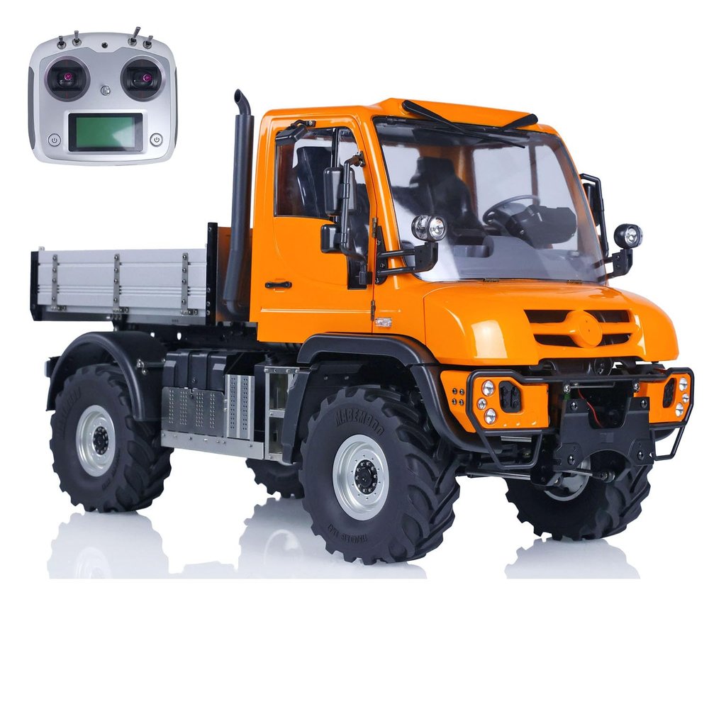 1/10 4X4 RC Off-Road Vehicles Model for U423 Remote Control Rock Crawler Car Metal Bucket Light Sound 2-Speed Transmission I6S Radio Controller