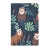 Bulletgxll Sloth and Green Leaves Fitted Crib Sheet - Toddler Bed Sheets for Standard Crib Mattress-Soft Breathable for Baby Boys Girls, 52"X28" X9" view 1