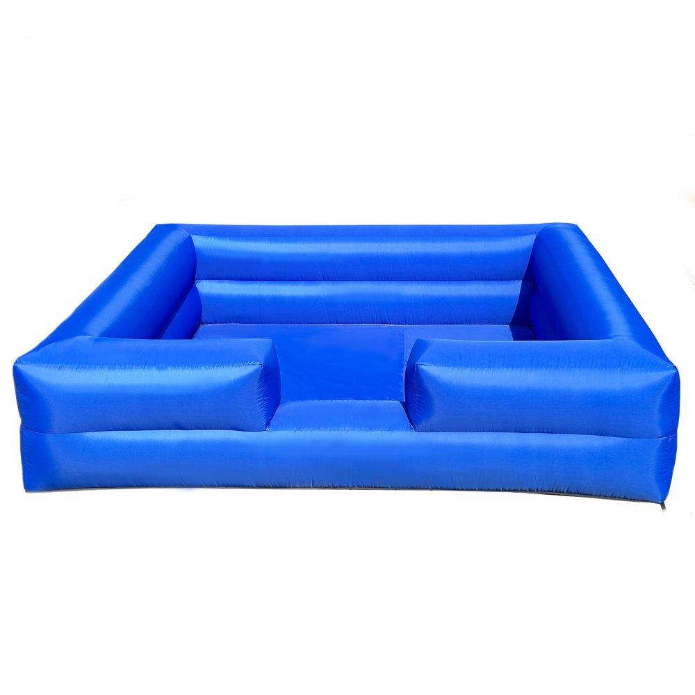 OZIS 10FT Ball Pit Inflatable Foam Pit with Built-in Blower, Portable Foam Party Pit for Indoor/Outdoor Activities Easy to Setup (Blue)