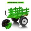 12V Kids Ride On Tractor Battery Powered Electric Tractor with Trailer, EVA Treaded Tires, LED Headlights, Remote Control, 2+1 Gear Shift, MP3, USB (Green) view 4