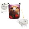 Foruidea Guinea Pig Strewberry Laundry Basket,Laundry Hamper,Collapsible Storage Bin, Oxford Fabric Clothes Baskets,Nursery Hamper For Home,Office,Dorm,Gift Basket view 2