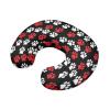 Forchrinse White Red Dog Paw Print Nursing Pillow Cover for Girls Boys Baby Nursing Pillow Slipcover for Puppys Lover view 2