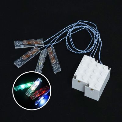 Pamvava Light Up Bricks, 2 Sets 1X4 LED Lighting Kit, Classic DIY Lights Accessories Compatible with Major Brands