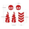 IPG for Ruko 1088 Robot Decoration Set Include Screen Guard and Decoration KIT Set with 8 Units Decals with 2 Units Screen Protector (Gloss Red - Flame & Skull Series) view 2