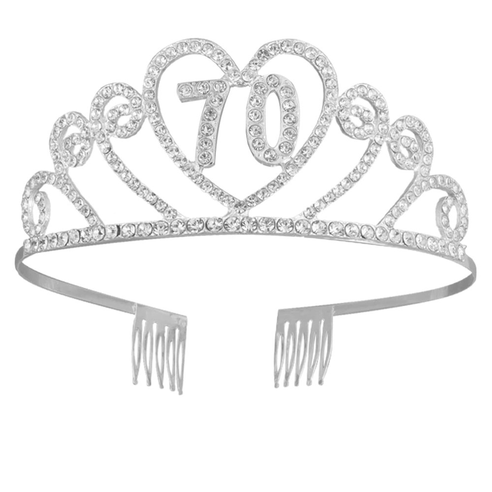 Angoily 1pc Rhinestone Hair Comb for Birthday Alloy Birthday Headpiece for Women for Celebrations and Parties