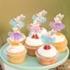 30 PCS Easter Cupcake topper Bunny Cupcake Toppers Easter Egg Cupcake Topper Rabbit Party Cake Topper Decorations (Brown) (Style 4) view 2