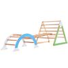 SPOFLYINN Kids Climbing Triangle Toys Indoor Arc Climber Jungle with Ramp Arch Toy Rocker Reversible Multifunction Playset for Boys Gi view 2