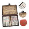 Abaodam 1set Portable Mahjong Game Set Carry Box for Travel Compact Standard Tiles for Home and Entertainment Activities view 2