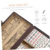 Abaodam 1set Portable Mahjong Game Set Carry Box for Travel Compact Standard Tiles for Home and Entertainment Activities view 3