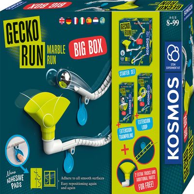 KOSMOS 617318 Gecko Run Marble Run Big Box Value Pack Extendable Ball Track for Children from 8 Years, Vertical Ball Track, Multilingual User Manual