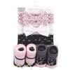 Hudson Baby Girls 10Pc Headband and Socks Set, Houndstooth Love, 0-9 Months view 3