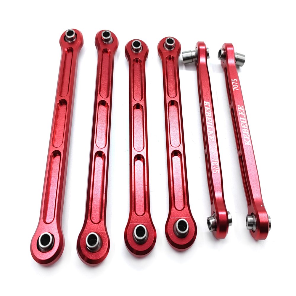 KEBEILEE CNC Alu Fornt Rear Turnbuckle Steering Tie Rod for LOSI DBXL-E DBXL 2.0 (red)