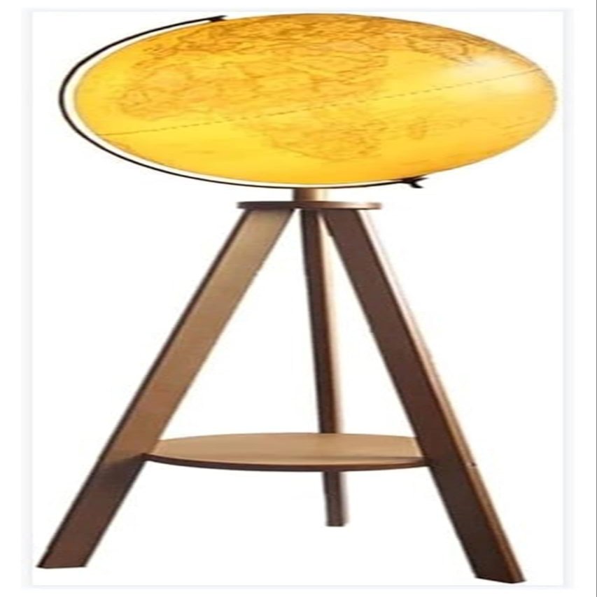 ATMRC World Globe World Globe Floor Floor Tripod with Wooden Storage Rack Stand Raised Embossed Map Globe for Home, Office and Classroom Classroom(A)
