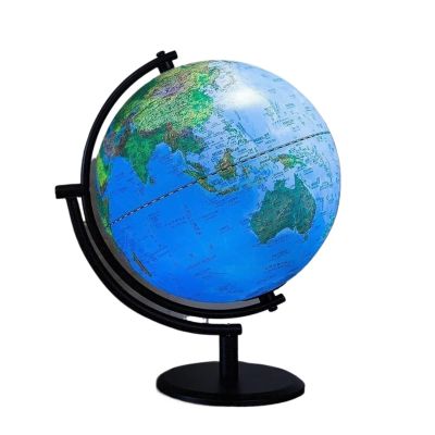 ATMRC World Globe 8 Inch World Globe Light Up LED Lighting Globe with Iron Frame Night Light Globe for Kids Globe Office Home Decor Classroom(20cm)