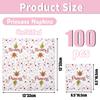 100 Pcs Pink Castle Napkins, Disposable Princess Napkins, Castle Decorations - 13 x 13 Inches view 2