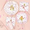 100 Pcs Pink Castle Napkins, Disposable Princess Napkins, Castle Decorations - 13 x 13 Inches view 4