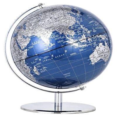ATMRC World Globe World Globe 720 Rotating World Educational Globe with Stand Surface Geography Globe Office Decor Kids Globe 9.8 Inch for Decor Classroom