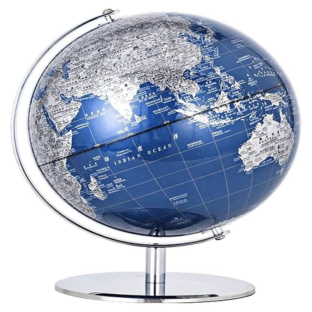 ATMRC World Globe World Globe 720 Rotating World Educational Globe with Stand Surface Geography Globe Office Decor Kids Globe 9.8 Inch for Decor Classroom