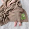 Luxury Personalized Embroidered Knit Baby Blanket, Baby Name Blanket, Cute Dinosaur Blanket for Baby, Newborn Baby Gift, New Mom Gifts view 1