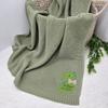 Luxury Personalized Embroidered Knit Baby Blanket, Baby Name Blanket, Cute Dinosaur Blanket for Baby, Newborn Baby Gift, New Mom Gifts view 3