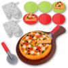15-Piece Pizza Party Play Set for Kids - Realistic Pizza Pie Pretend Play Food Kit - Slice and Serve Plastic Kitchen Cooking and Cutting Playset view 1