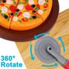 15-Piece Pizza Party Play Set for Kids - Realistic Pizza Pie Pretend Play Food Kit - Slice and Serve Plastic Kitchen Cooking and Cutting Playset view 3