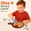 15-Piece Pizza Party Play Set for Kids - Realistic Pizza Pie Pretend Play Food Kit - Slice and Serve Plastic Kitchen Cooking and Cutting Playset view 4
