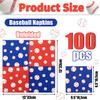 100Pcs Baseball Napkins, Disposable Baseball Paper Napkins, Picnic Napkins for Sports Fans Kid Adult Birthday Party Supplies, 13 x 13 Inches view 2