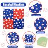100Pcs Baseball Napkins, Disposable Baseball Paper Napkins, Picnic Napkins for Sports Fans Kid Adult Birthday Party Supplies, 13 x 13 Inches view 3