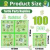 100Pcs Sea Turtle Party Napkins, Disposable Cute Birthday Decorations for Under the Sea Party, Baby Shower Boys Girls Supplies, 13 x 13 Inches view 2
